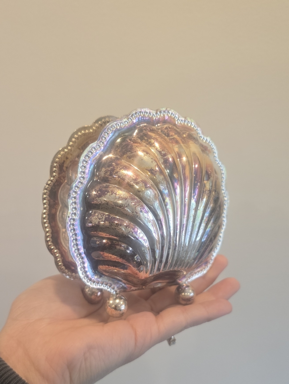 Vintage Shell-Shaped Silver Plated Napkin Holder